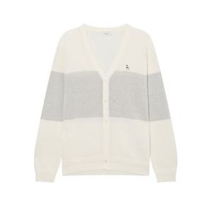 [TAG가 289000원]헤지스 남성 24FW 반값세일화이트 패턴배색 면혼방 가디건 HZSW4D951OW