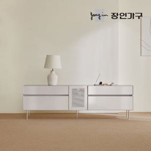 장인가구 무와 E0등급 하이그로시 1800 높은 거실장 티비다이