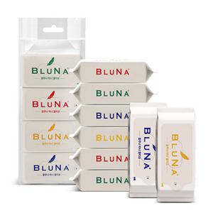 블루나 더퍼스트 50gsm 미니 휴대용 물티슈 8매x8팩 3번들 총 24팩