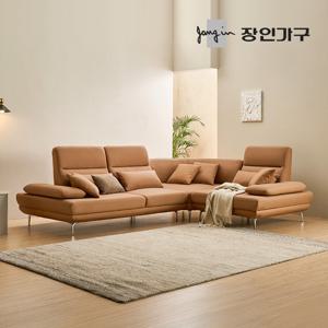 장인가구 도이 5인용 스윙 이지클린 가죽 코너형 소파 (스툴 미포함)