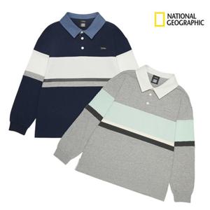 내셔널지오그래픽키즈 카라티 K261UTS030 남여공용 컬러블럭 피케 긴팔 티셔츠 봄 고학년딜