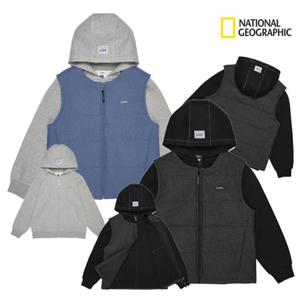 내셔널지오그래픽키즈 점퍼 K261UJP010 남여공용 패딩베스트 후드집업 점퍼 고학년 170 딜