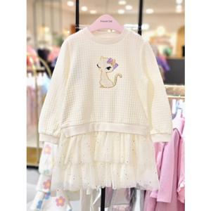 [프렌치캣 9D] 아이보리 와플 캉캉 샤 원피스 (Q51DKO240S)