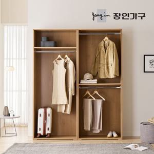 장인가구 클래드 1600 드레스룸 옷장 세트 (800 1단, 800 2단 행거)