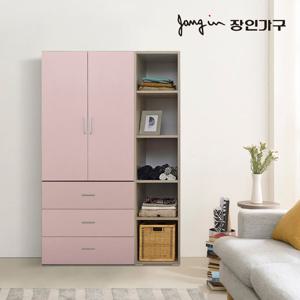 블리스 1200 옷장세트 (800 3단서랍 행거+400 오픈수납장)