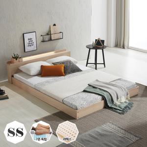 장인가구 블리스 저상형 LED조명 USB포트 침대SS(라텍폼스독립)