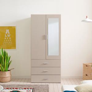 장인가구 봉쥬르 800 싱글 3단서랍 거울수납옷장