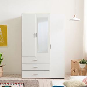 장인가구 봉쥬르 1200 3단서랍 거울수납옷장세트