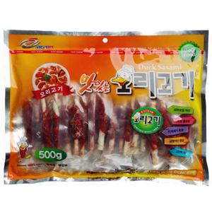 라이코스펫 써니 실속형 강아지간식 500g 오리고기스틱