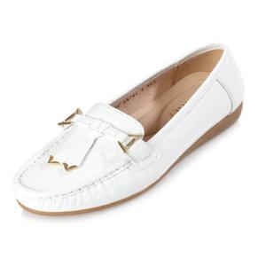 [바이네르(여성화)]편한 여성 컴포트 로퍼 3Z04  블랙 화이트