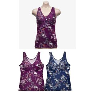 린다 여성 노몰드 브라런닝 부드러운 플라워 나염