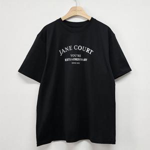 [제인코트(스포츠)]에어터치 아치로고 루즈핏반팔티 ENA3307-BK