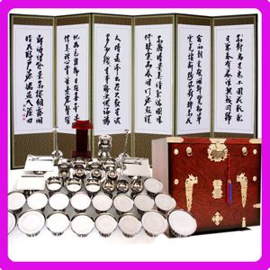 [남원공방][DG 스텐 제기세트 47P+제기함+병풍] 스테인레스27종