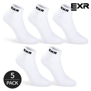 EXR 여성 심플 스탠다드 발목양말 5P_BK