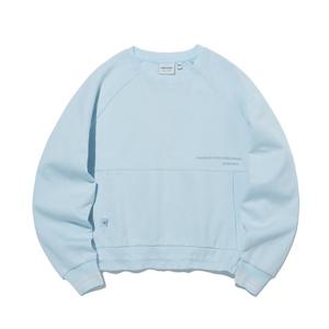 [인터크루]우먼스 로고 크롭 맨투맨 L블루 ITY1TM51ALB