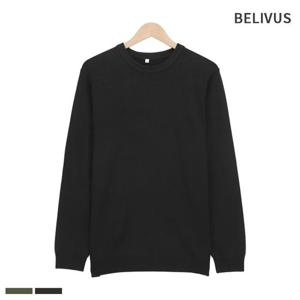 빌리버스 골프웨어 남자 니트 비스코스 라운드 티셔츠 BADT003