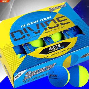 [스릭슨] Q-STAR 투어 디바이드 골프볼(3피스)(옐로우/블루)