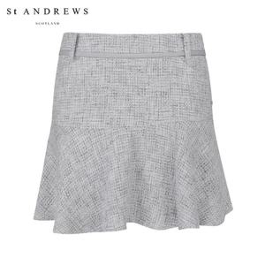 [세인트앤드류스] 여성 레더 배색 훌 큐롯 스커트