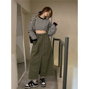 [웬디]루즈핏 트임 롱 스커트 SK13122