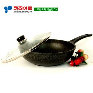 키친아트 슈프림스톤(은나노)열센서 궁중팬28CM(유리카바)