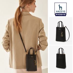 [헤지스] 블랙 소가죽 미니백 HIWA4E410BK