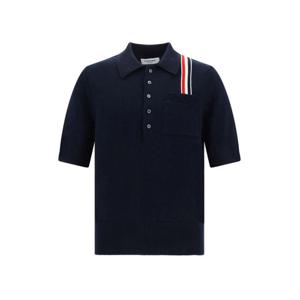톰브라운 니트 폴로 반팔 티셔츠 네이비 남성 MKP111A Y3017 415