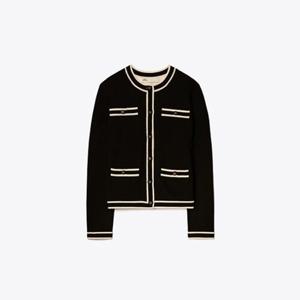 [24FW][토리버치 공식] 켄드라 가디건 - 블랙 / 프렌치 크림