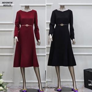 [미니멈]MD 레트로 보트넥 단아 플레어 원피스 MD MXDGWO0160 MD