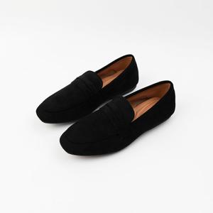 [신난다슈] 여성 로퍼 단화 2cm 플랫 구두 슬립온 발편한 쿠션 빅사이즈 RM248812 블랙