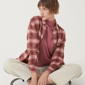 올리비아로렌 H 아우터형 체크블라우스 VVBNL3F8171