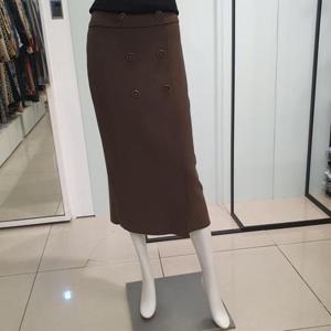 아니베에프 세이브존01 H라인 앞 트임 버튼 스판스커트 A29WSK520