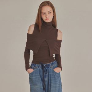 HIGH NECK SAILOR CUT-OUT TOP_T426TP106(BR)