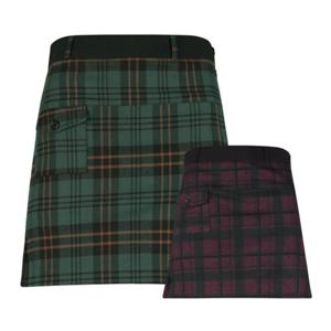 보스케 여성 가을 골프 반밴딩 주름 체크 큐롯 스커트 L102414