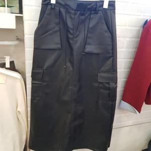 스테파니 HC31 카고가죽스커트 A23SK3307