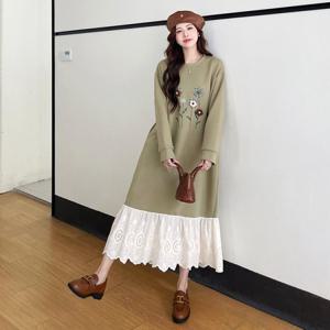 [웬디]레이스 콜라보 롱 스커트 WP13461