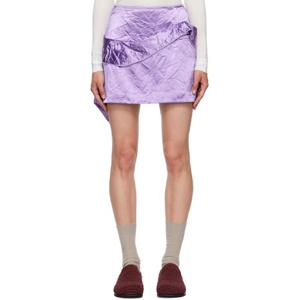 26 SS 메릴 로게 여성 퍼플 러플 미니 스커트 242512F092000