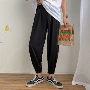 남자 데일리 조거팬츠 헐렁한 바지 발목 단추 슬랙스