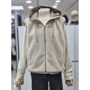 밀스튜디오 세이브존04 후드넥 오리털 패딩 퍼조끼 LQBVTR100