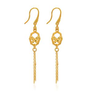 [골드모아] 순금 귀걸이 3.75g [팔각나비 체인드롭]