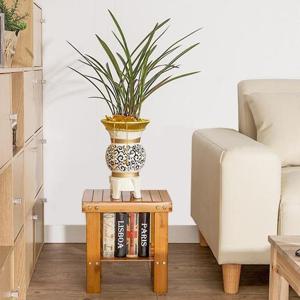 보조의자 간편 겸용 사각선반 우드