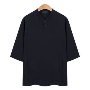 반팔티 헨리넥 7부 네이비 티셔츠 CMT013