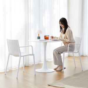 베스트리빙 아론 800 코타암 2인용 원형 테이블 식탁 카페 인테리어 식탁세트 의자포함