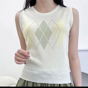 아가일썸머니트조끼 DJJ1086