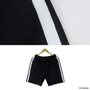 트레이닝반바지 200446 굵은줄 5부 트레이닝바지 DM