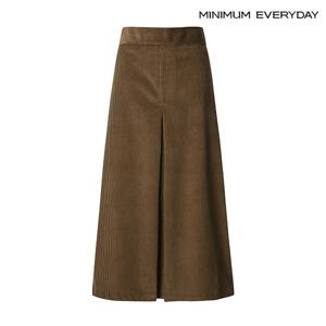 [미니멈][미니멈 에브리데이]코듀로이 뒷 밴딩 백 트임 롱 스커트 (EA4WH008D)