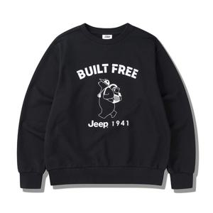 남여공용 BUILT FREE 베어 루즈핏 맨투맨 (JQ1TSU894)