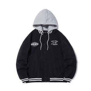 [인터크루]소매 배색 스판 야구점퍼 블랙 ITZ1UJ02ABK