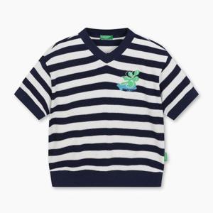 [베네통 키즈]베네통키즈 스트라이프 와플 반팔 티셔츠 QATS26431 NY