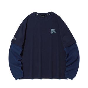 [인터크루]레이어드 롱 슬리브 티셔츠 D네이비 ITZ1TR01ADY