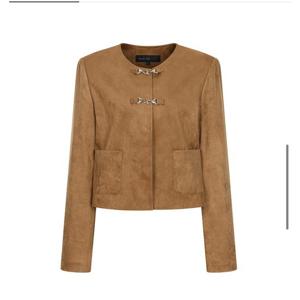 [올리브데올리브]라운드넥 스웨이드 크롭 자켓(OL5SJ205)